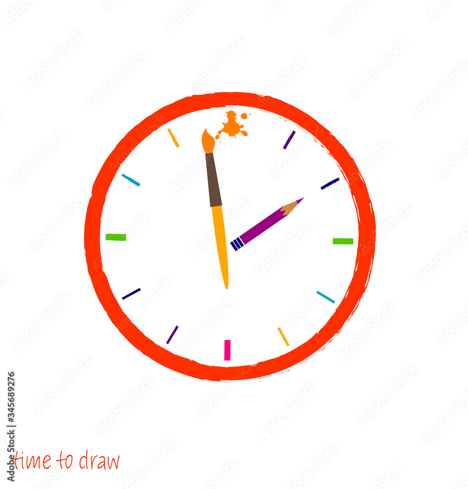 Clock draw hi-res stock photography and images - Alamy