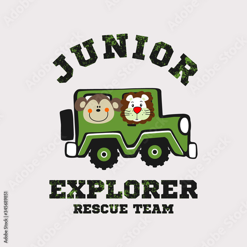 Print junior explorer for kid