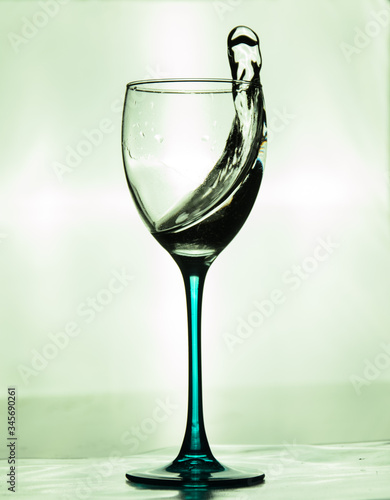 Beautiful glass with splash of water