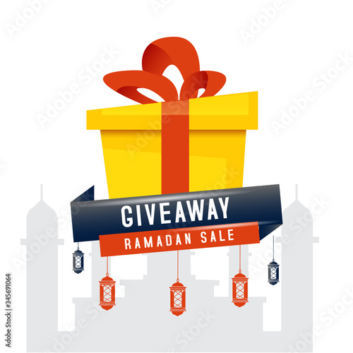 Giveaway ramadan sale box vector illustration for marketplace and e commerce