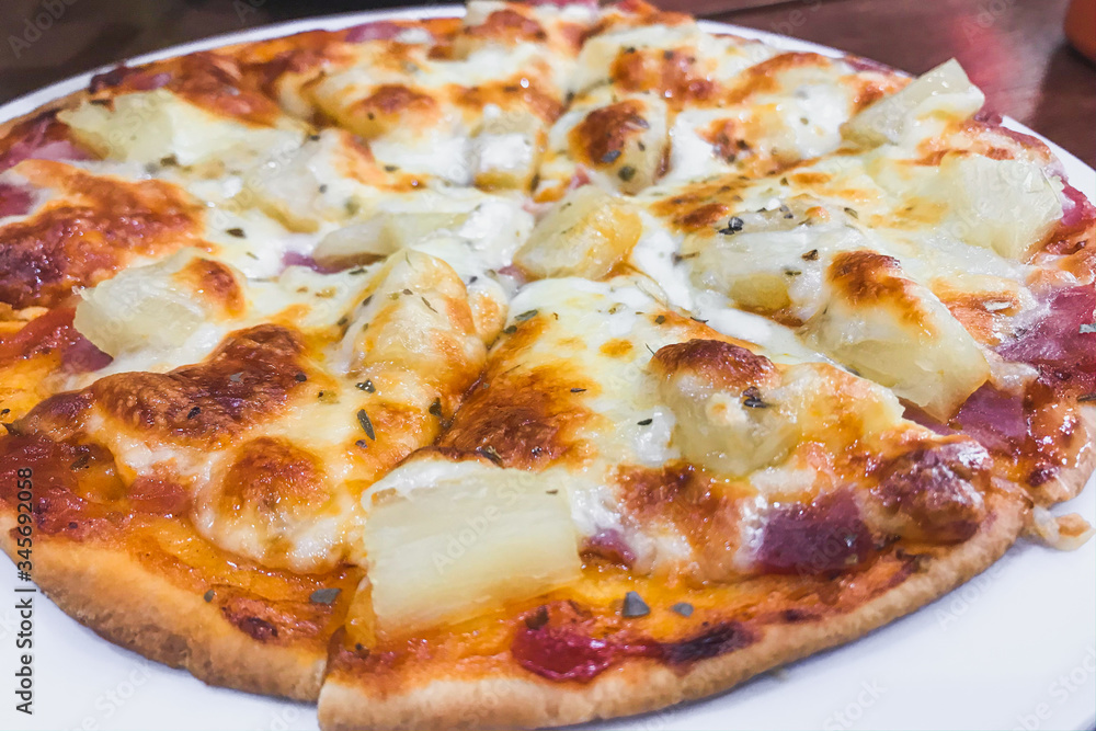 Appetizing gingerbread pizza Italian cuisine. top view. vertically closeup. Appetizing gingerbread pizza Italian cuisine. top view. vertically closeup.