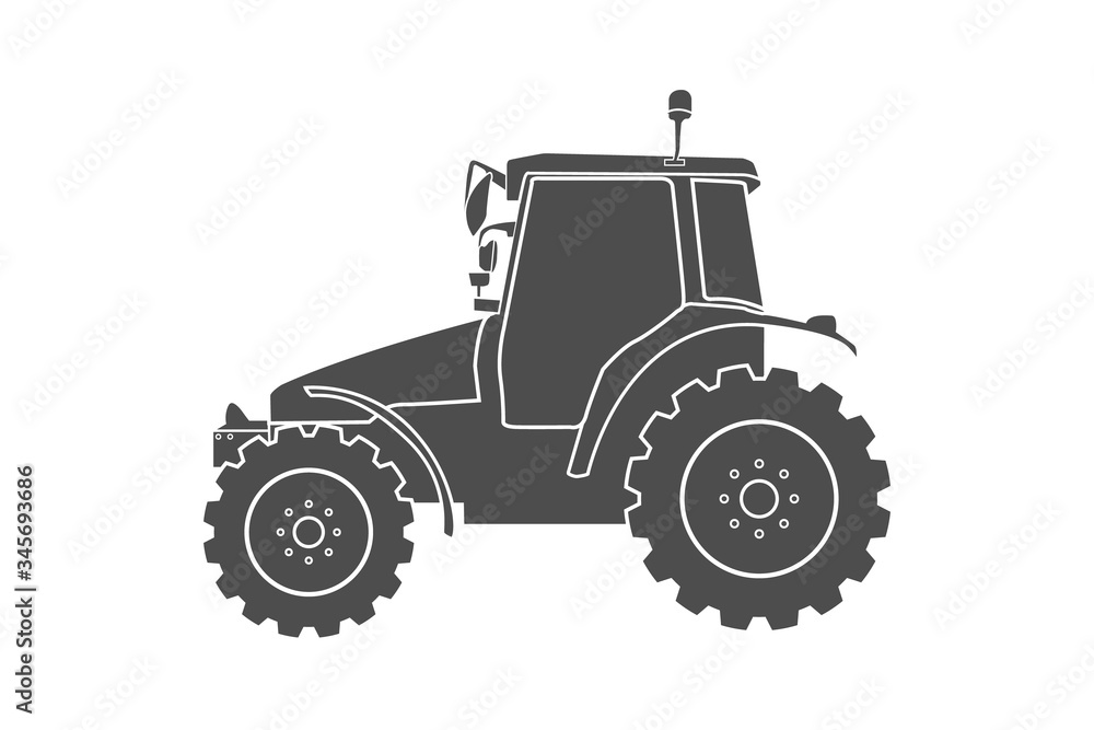 Tractor icon. Agricultural Machine. Vector illustration.