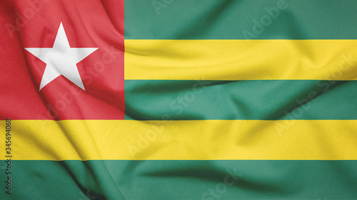 Photos Togo flag with fabric texture