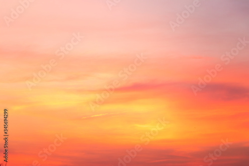 Beautiful color light sky with cloud background from sunset © bankrx