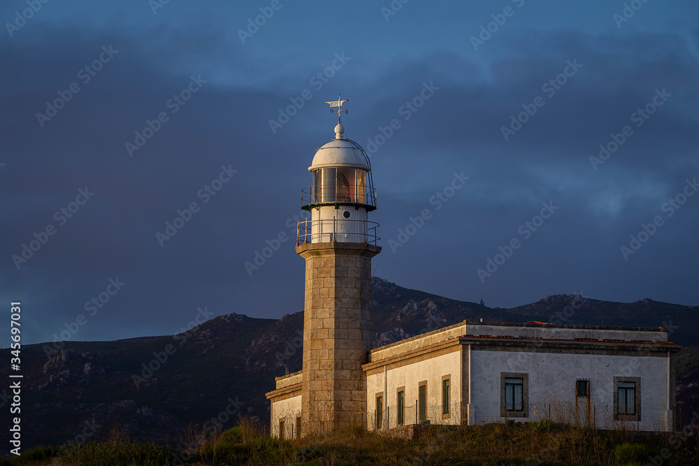 Lariño lighthouse in Carnota, Galicia, Spain