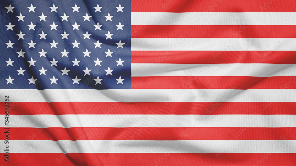 United States flag with fabric texture