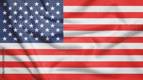 United States flag with fabric texture