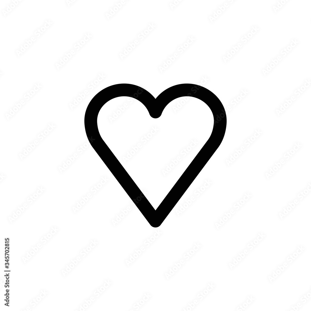 Heart shape vector. Linear icon. Love symbol. Heart shape vector. Linear icon. Love symbol.