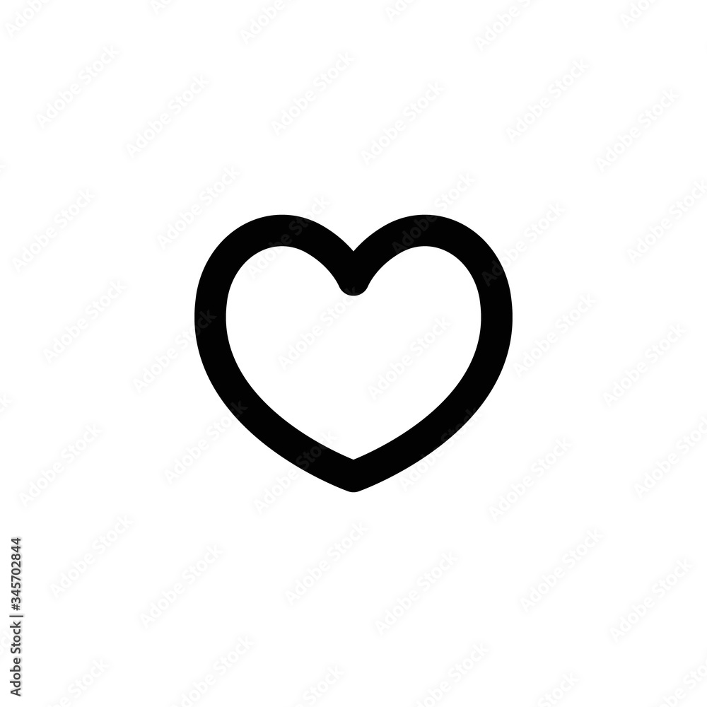 Heart shape vector. Linear icon. Love symbol. Heart shape vector. Linear icon. Love symbol.