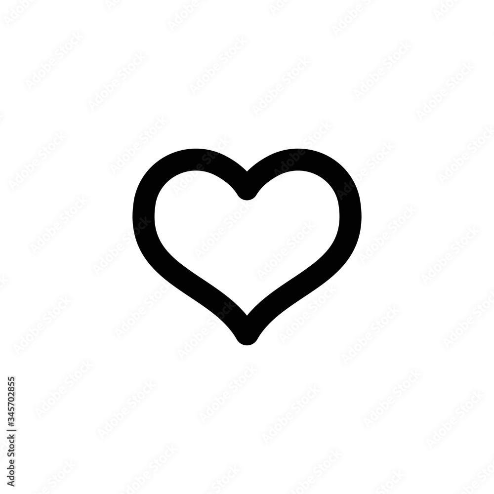 Heart shape vector. Linear icon. Love symbol.