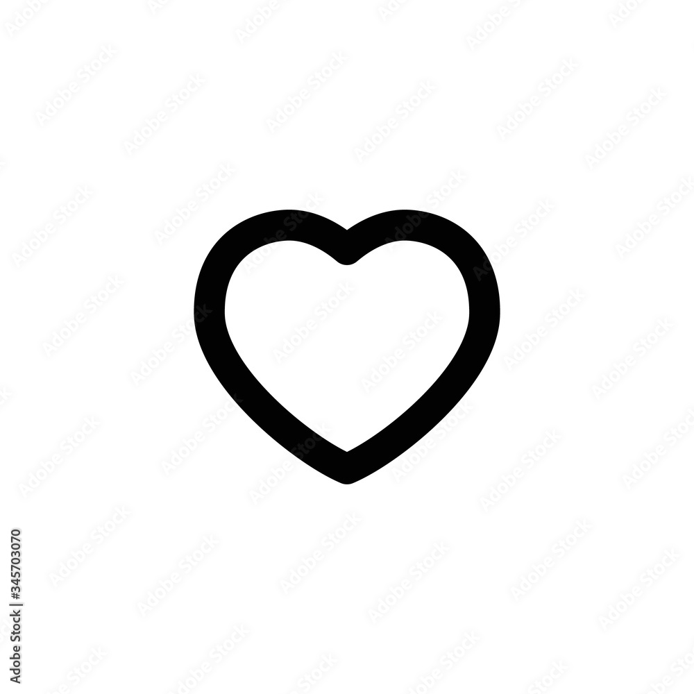 Heart shape vector. Linear icon. Love symbol. Heart shape vector. Linear icon. Love symbol.