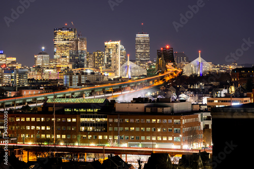 Boston Night cityscape