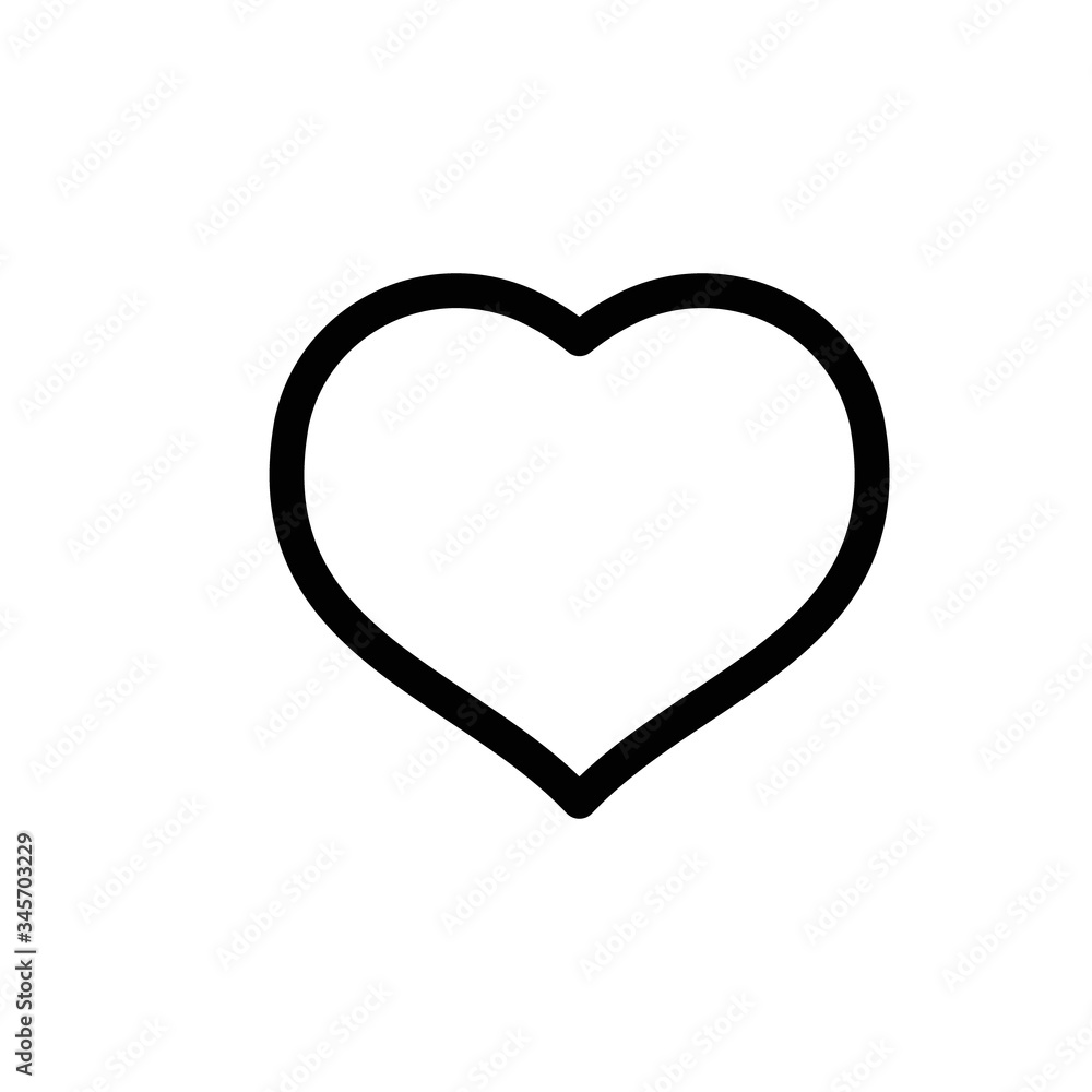 Heart shape vector. Linear icon. Love symbol. Heart shape vector. Linear icon. Love symbol.