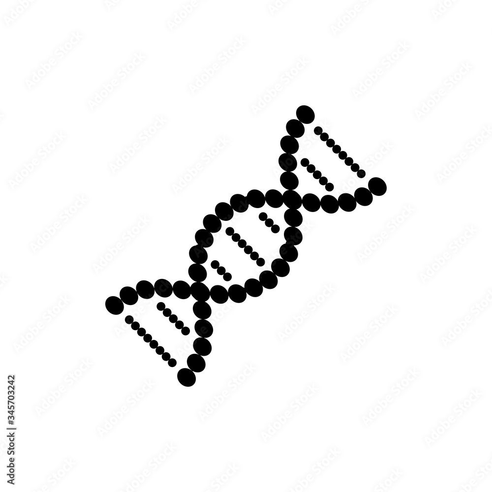 DNA icon in trendy flat design DNA icon in trendy flat design