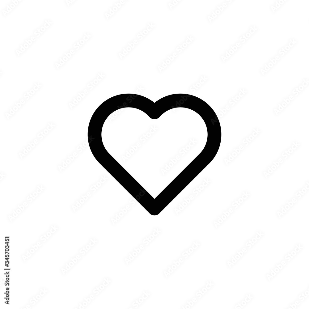 Heart shape vector. Linear icon. Love symbol. Heart shape vector. Linear icon. Love symbol.