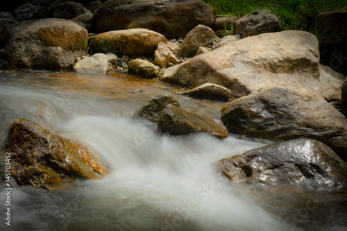 Beautiful landscape of stream in forest