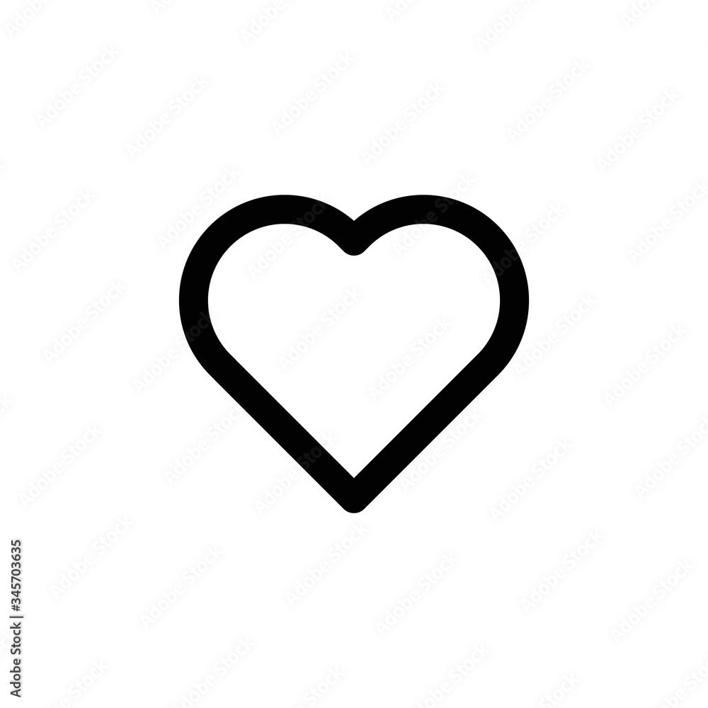 Heart shape vector. Linear icon. Love symbol.