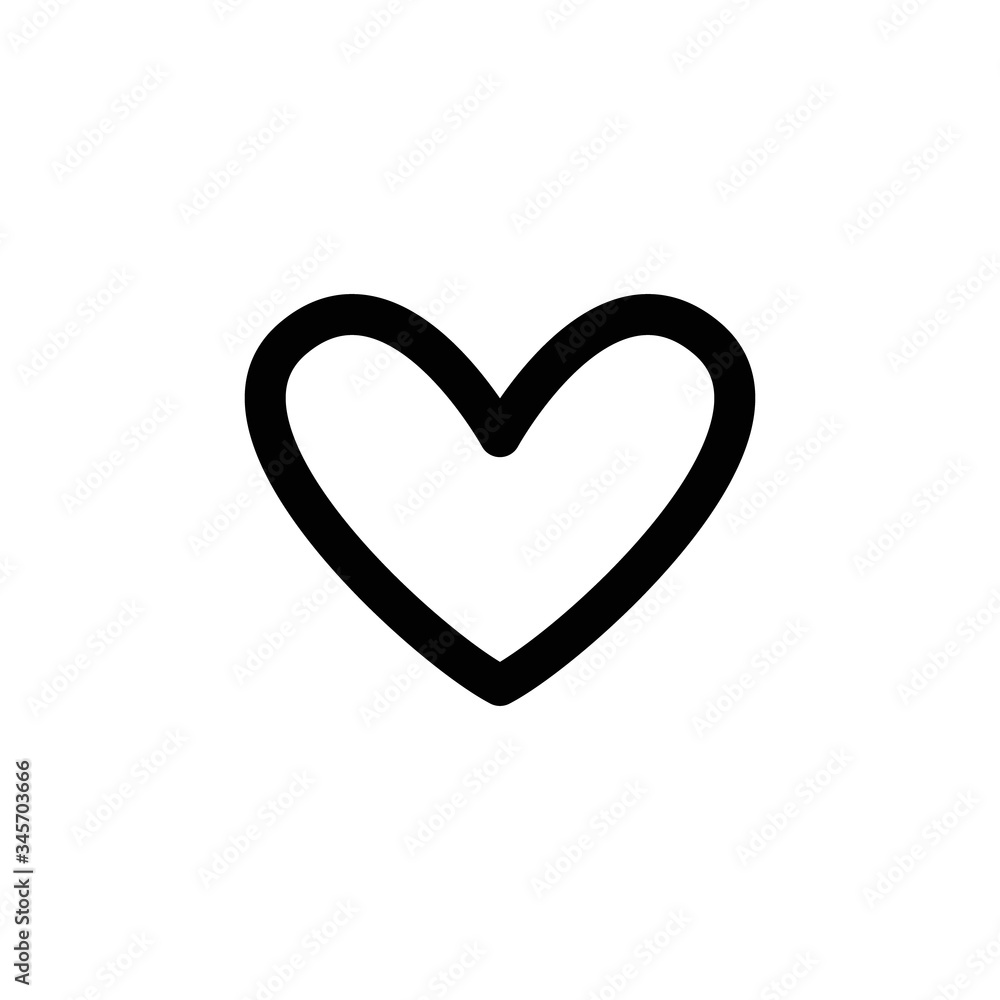Heart shape vector. Linear icon. Love symbol. Heart shape vector. Linear icon. Love symbol.