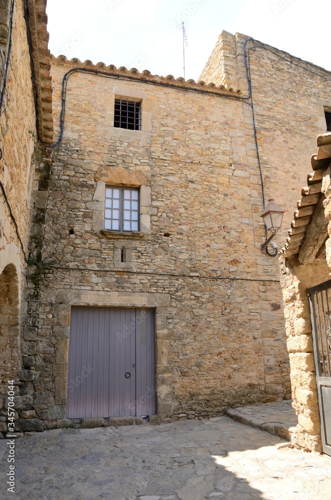 Stone architecture in Girona village
