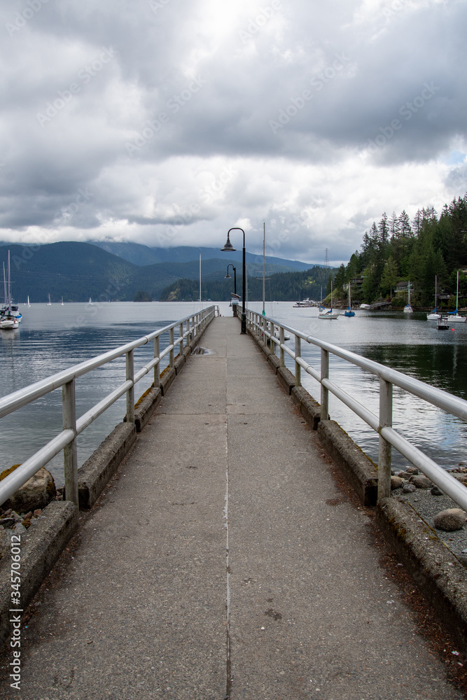 Pier in Deep Cove .        North Vancouver BC Canada
