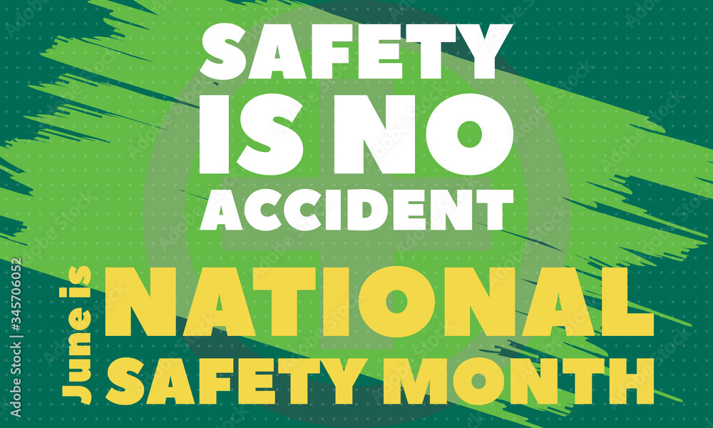 Ilustração do Stock June is National Safety Month, an opportunity to