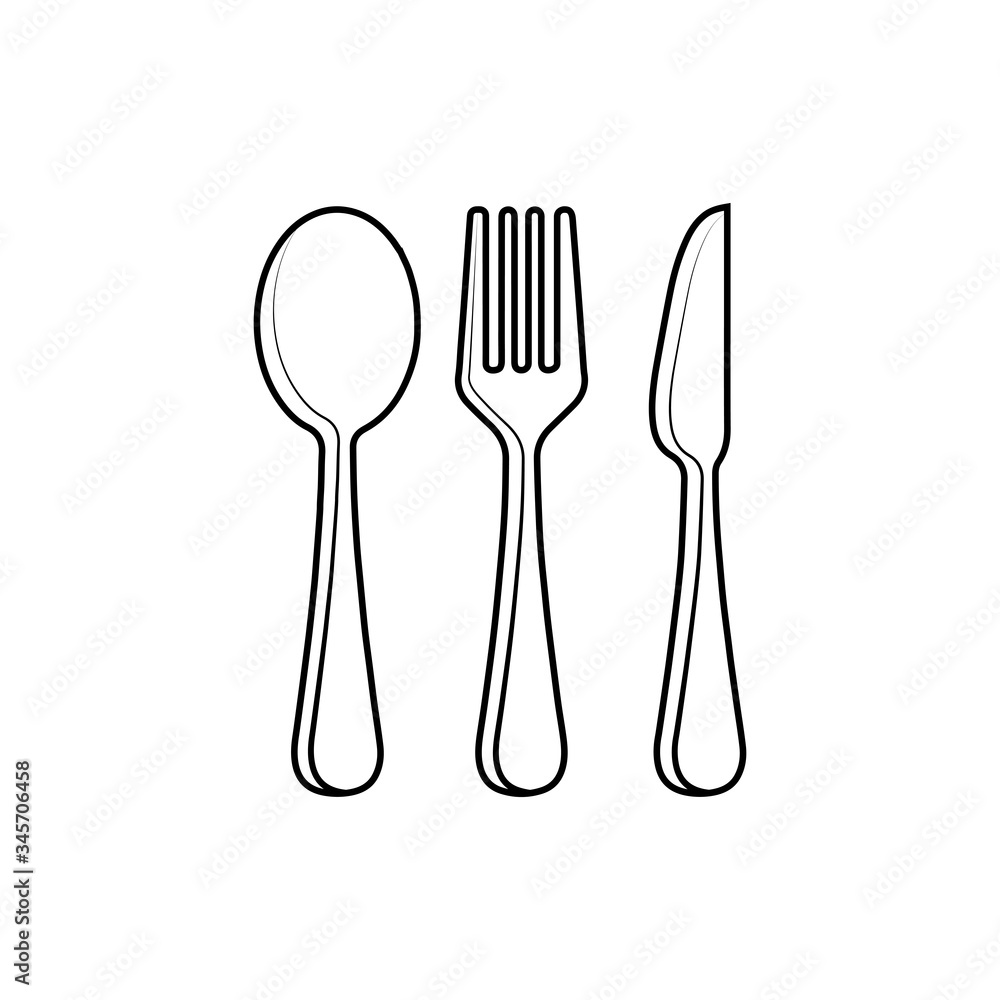 Spoon Fork Knife Vector Illustration Spoon Fork Knife Vector Illustration