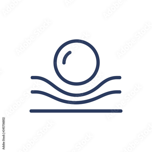 Flexible mattress thin line icon. Memory, orthopedic, editable isolated sign. Comfort and sleeping concept. Vector illustration symbol element for web design and apps photo
