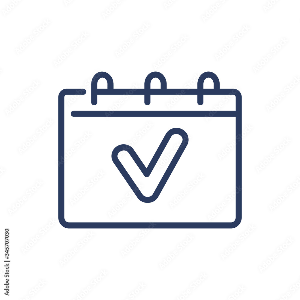 Closed accounting period thin line icon. Payment, tax, deadline isolated outline sign. Time and measurement concept. Vector illustration symbol element for web design and apps Closed accounting period thin line icon. Payment, tax, deadline isolated outline sign. Time and measurement concept. Vector illustration symbol element for web design and apps