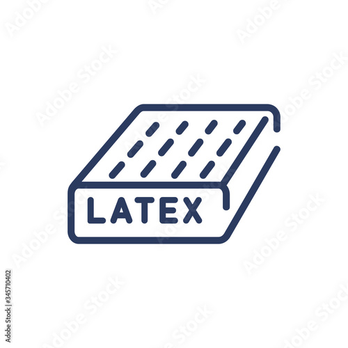 Latex mattress thin line icon. Soft, flexibility, elastic isolated sign. Comfort and sleeping concept. Vector illustration symbol element for web design and apps