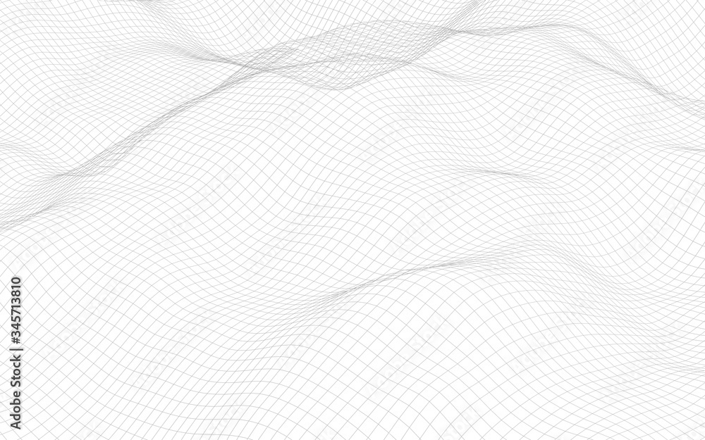 Abstract landscape on a white background. Cyberspace grid. hi tech network. 3d technology illustration. 3D illustration Abstract landscape on a white background. Cyberspace grid. hi tech network. 3d technology illustration. 3D illustration