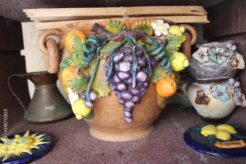 Sicilian Inspired Clay jar of italy