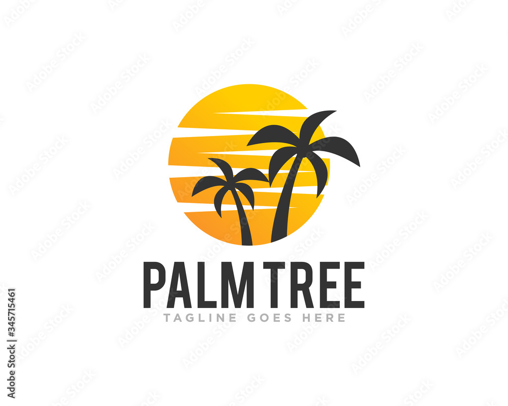 Palm Tree Logo Design Vector Palm Tree Logo Design Vector