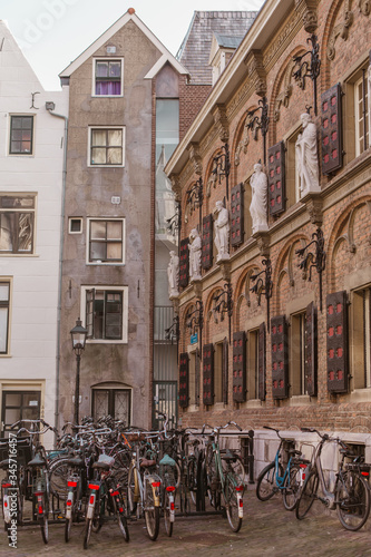 Bicycle spot near building in the city center