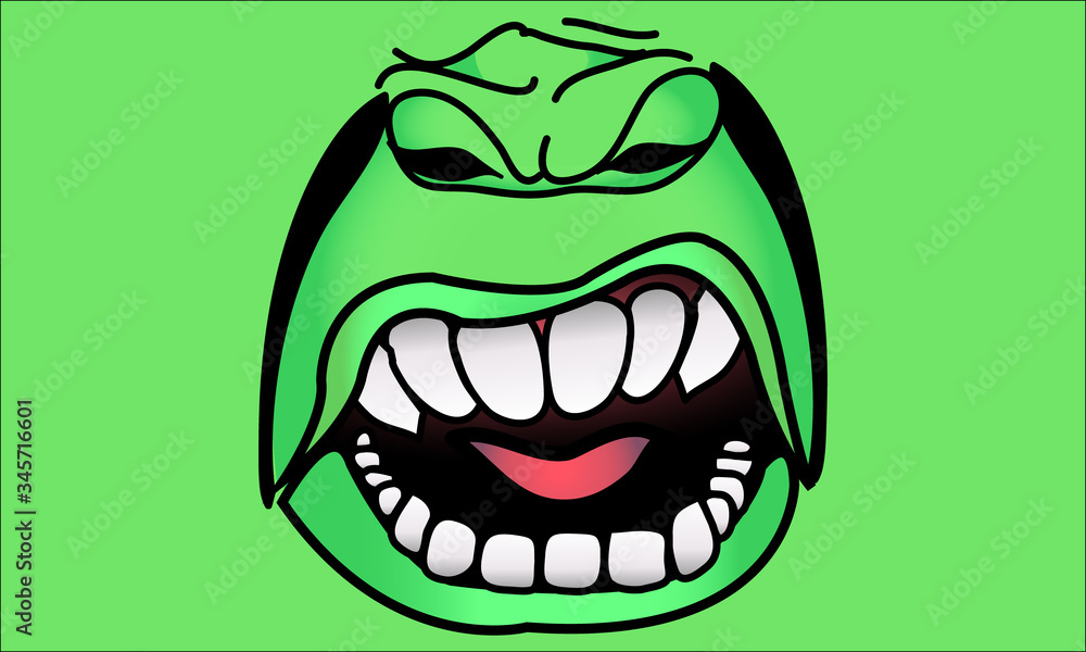 Green man mouth Green man mouth