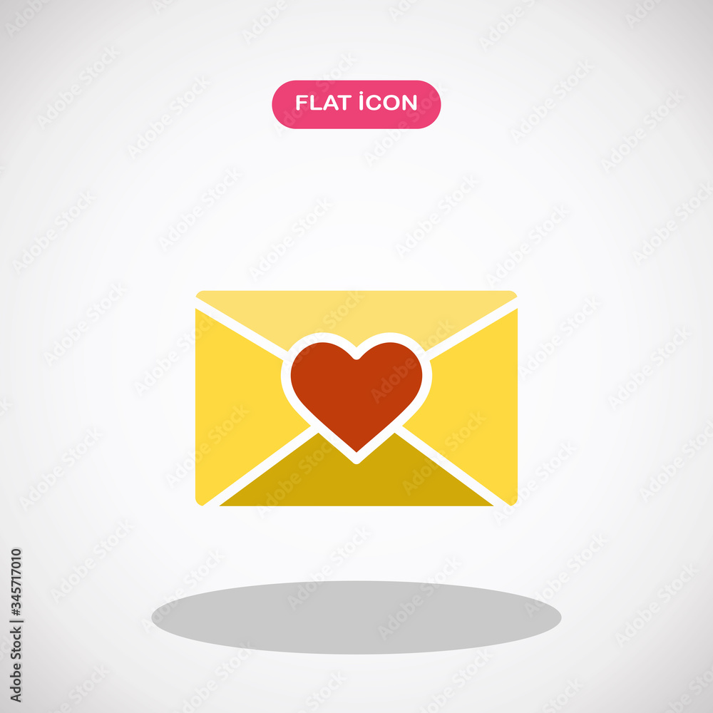Love mail vector. Romantic message sign symbol. Love mail vector. Romantic message sign symbol.