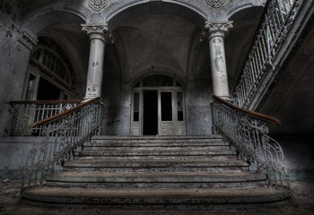 Wandcirkels Oud Ziekenhuis Beelitz Verlaten sanatoriumcomplex Beelitz Duitsland  © Chawran