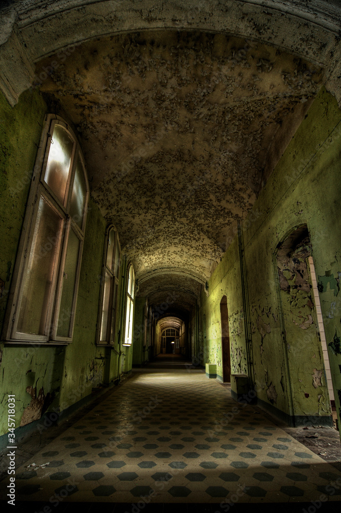 Fototapeta premium Opuszczone sanatorium szpitalne Beelitz Heilstaetten, Niemcy