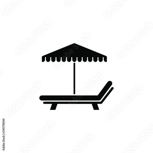 Sunbed icon design isolated on white background. Vector illustration