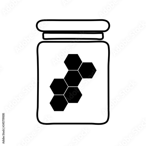 kitchen jar silhouette style icon vector design