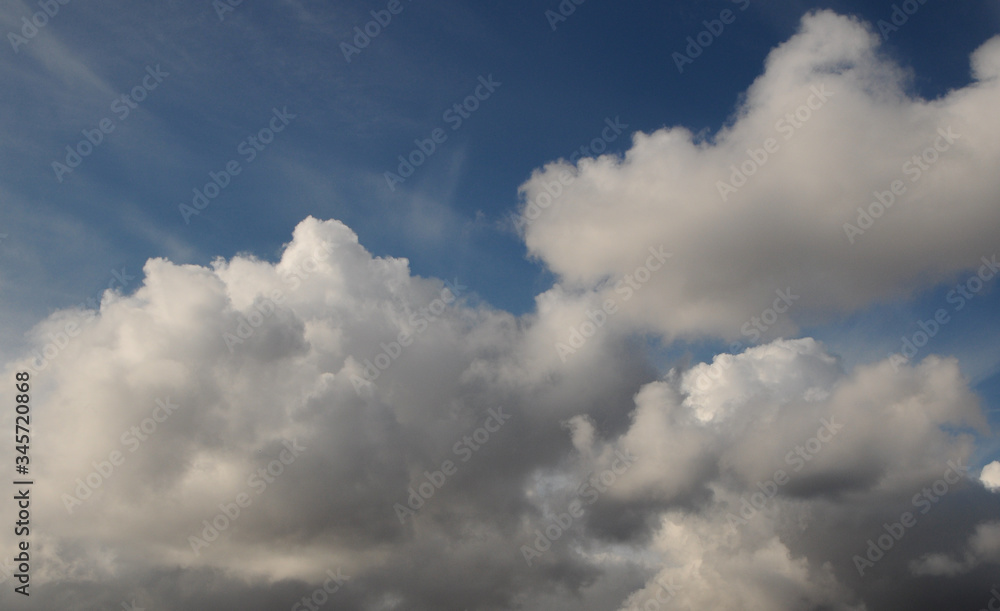 blue sky with clouds/Sunny day/Cumulus clouds