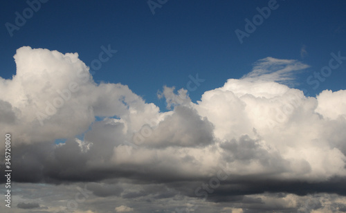blue sky with clouds/Sunny day/Cumulus clouds