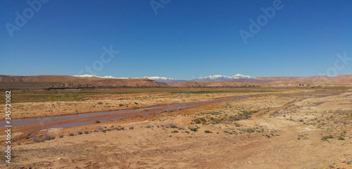 Beautiful landscape in Atlas Mountains in Morocco in a sunny day