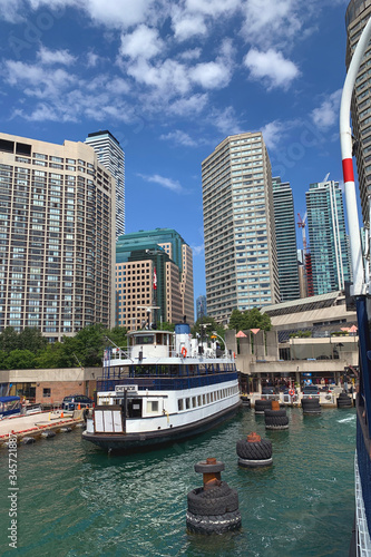 Photography The Center island ferry harbor of Toronto, Canada