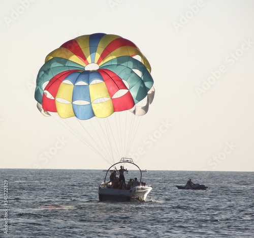 paragliding in the sea