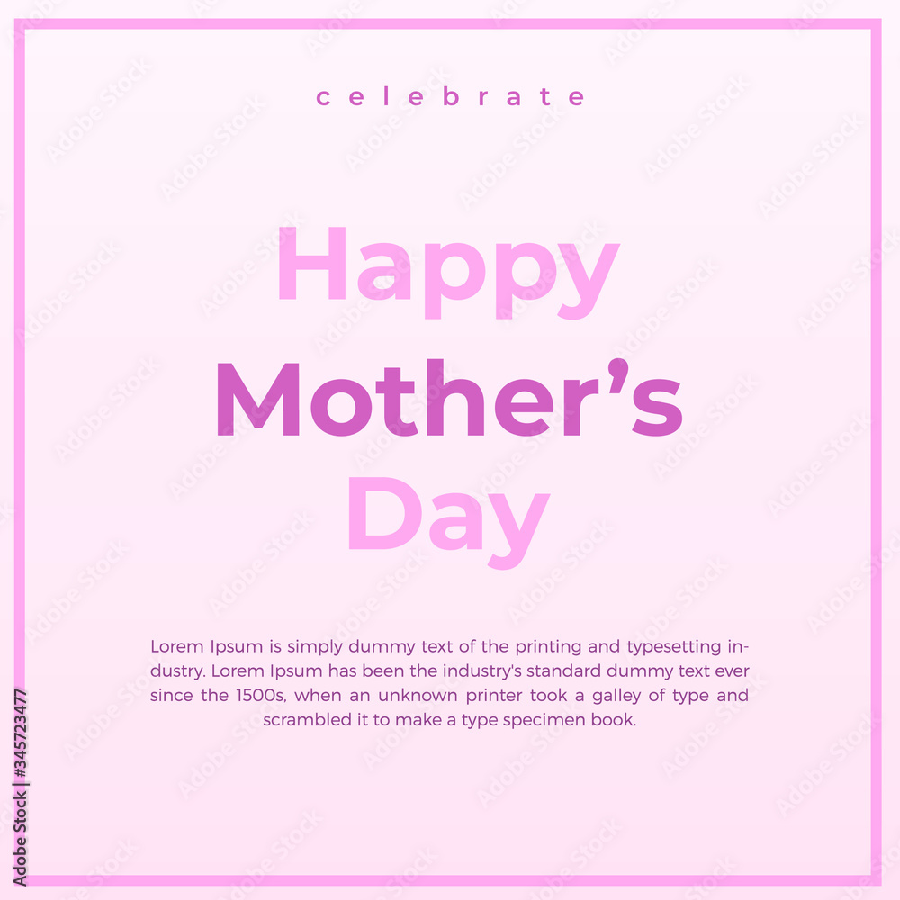 Happy mother's day creative modern pink and purple sale banner, sign, post, design concept. 