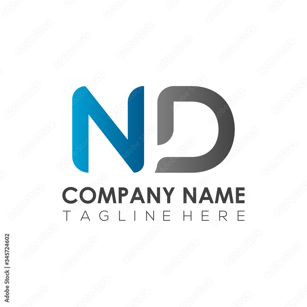 Initial Letter ND Logo Design Vector Template. Creative Abstract ND Letter Logo Design Initial Letter ND Logo Design Vector Template. Creative Abstract ND Letter Logo Design