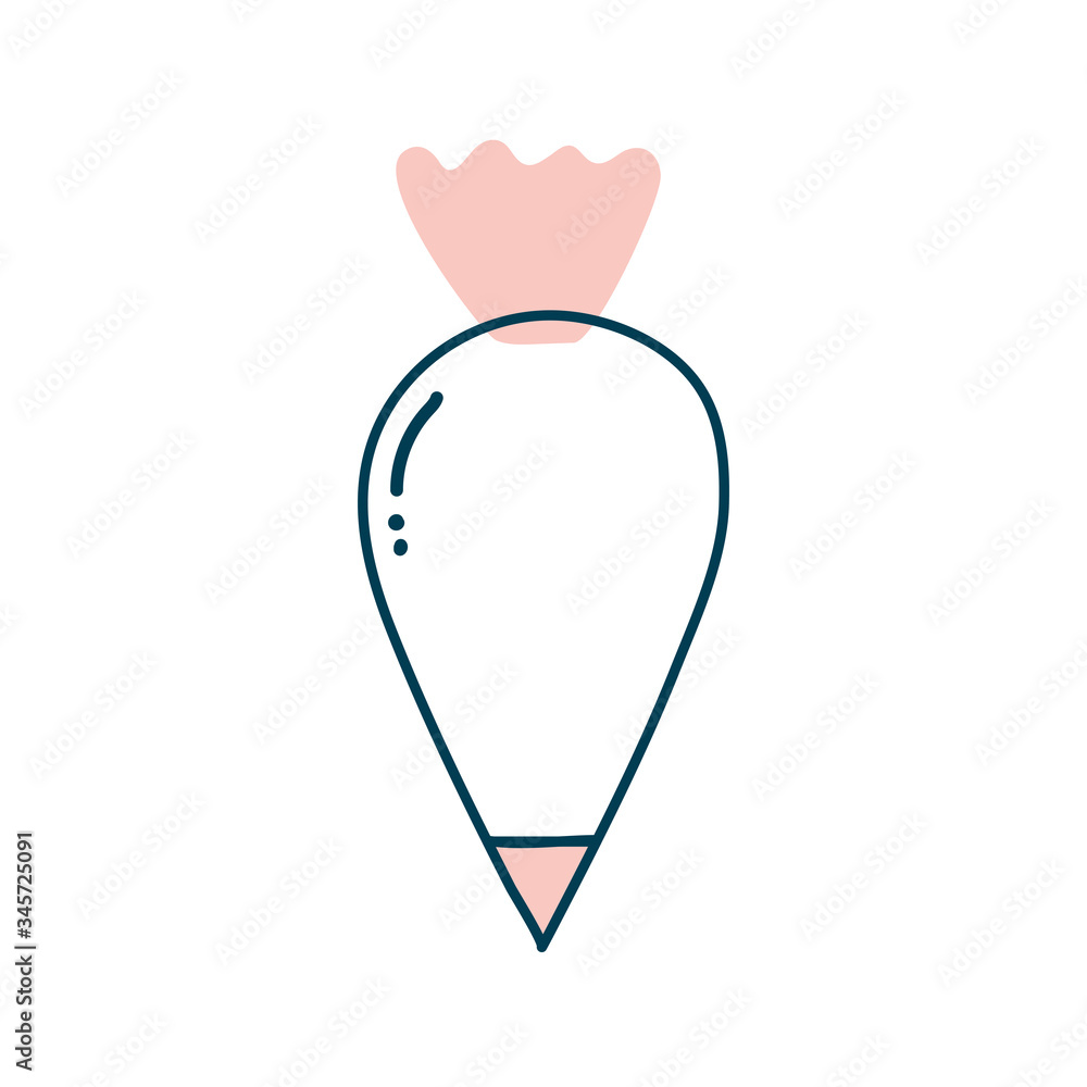 pastry bag flat style icon vector design pastry bag flat style icon vector design