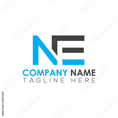 Initial Letter NE Logo Design Vector Template. Creative Abstract NE Letter Logo Design