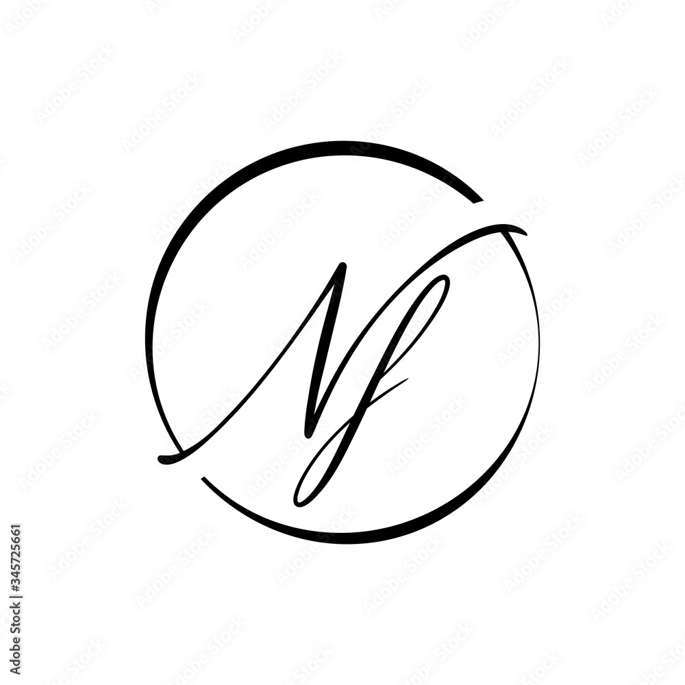 Initial Letter NF Logo Design Vector Template. Creative Abstract NF Letter Logo Design Initial Letter NF Logo Design Vector Template. Creative Abstract NF Letter Logo Design