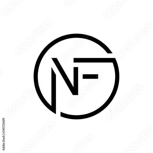 Initial Letter NF Logo Design Vector Template. Creative Abstract NF Letter Logo Design